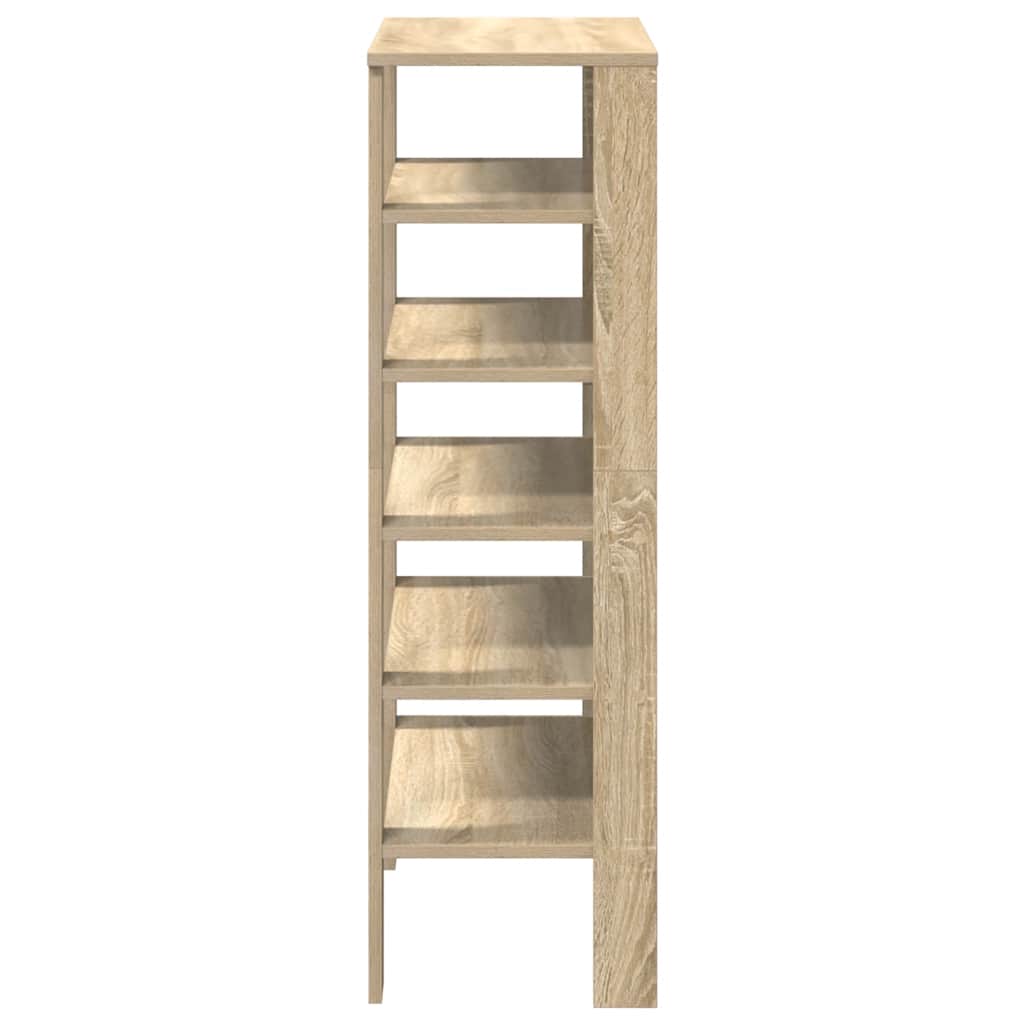 Schoenenrek 61x32x105 cm bewerkt hout sonoma eikenkleurig is nu te koop bij PeponiXL, paradijselijk wonen!