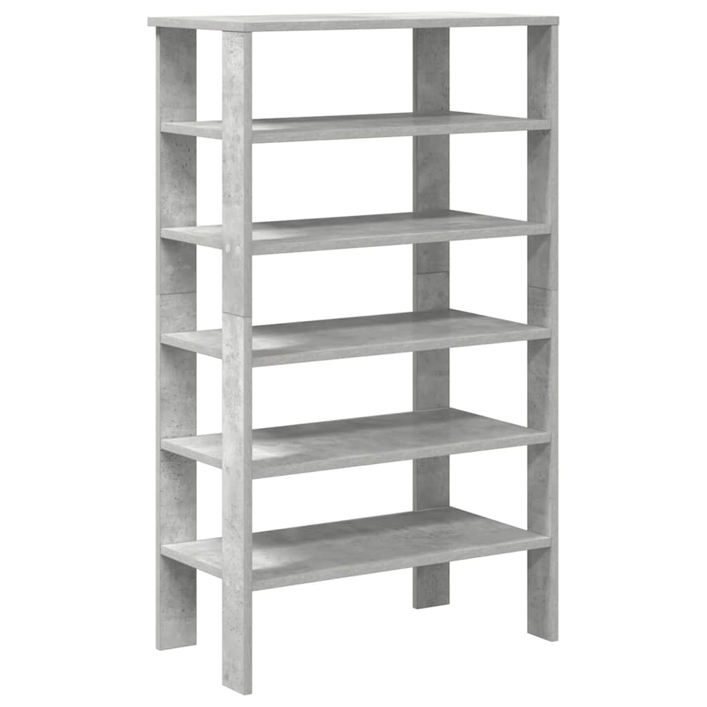 Schoenenrek 61x32x105 cm bewerkt hout betongrijs is nu te koop bij PeponiXL, paradijselijk wonen!
