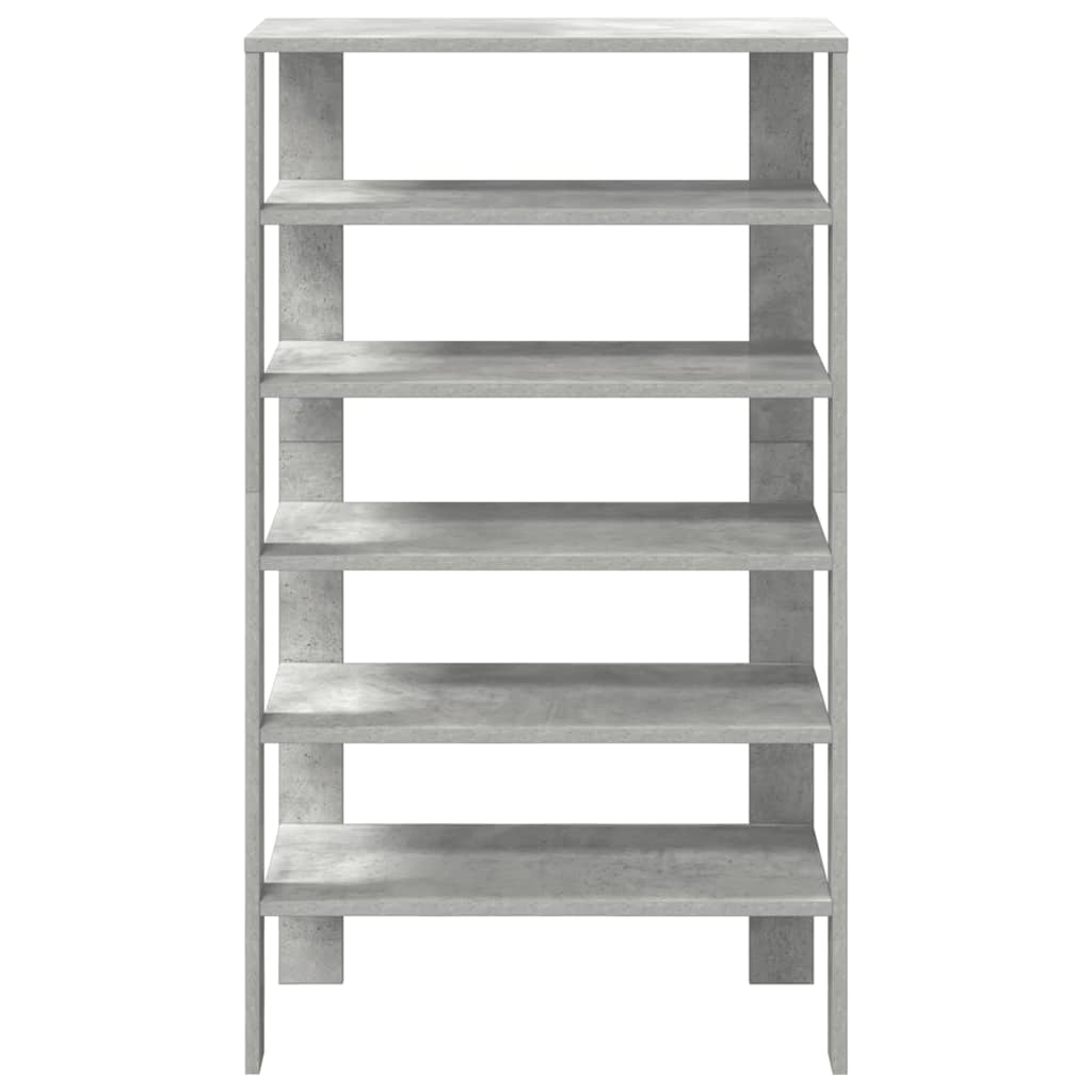 Schoenenrek 61x32x105 cm bewerkt hout betongrijs is nu te koop bij PeponiXL, paradijselijk wonen!