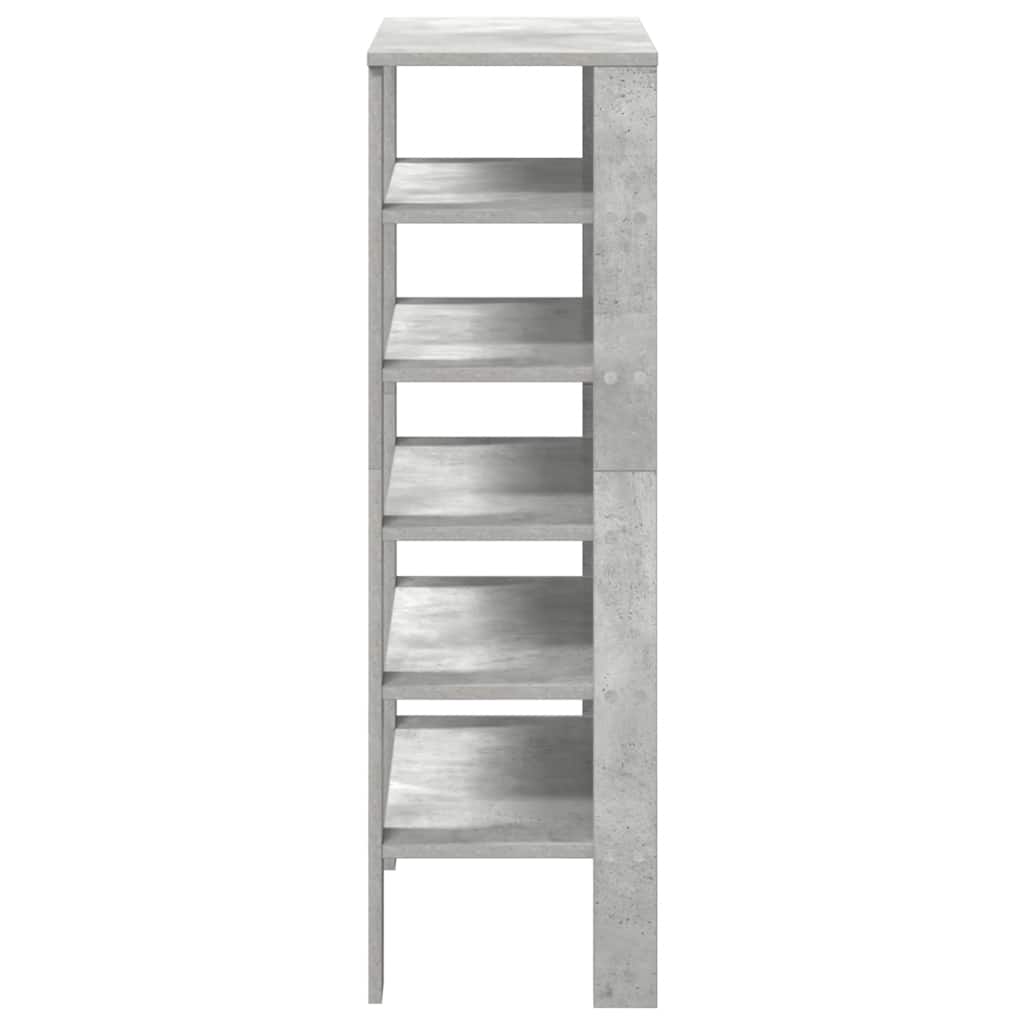 Schoenenrek 61x32x105 cm bewerkt hout betongrijs is nu te koop bij PeponiXL, paradijselijk wonen!
