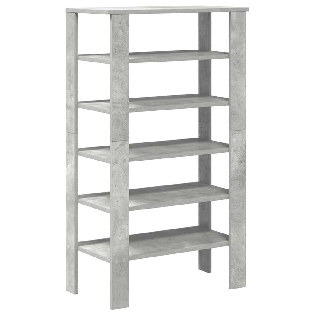 Schoenenrek 61x32x105 cm bewerkt hout betongrijs is nu te koop bij PeponiXL, paradijselijk wonen!