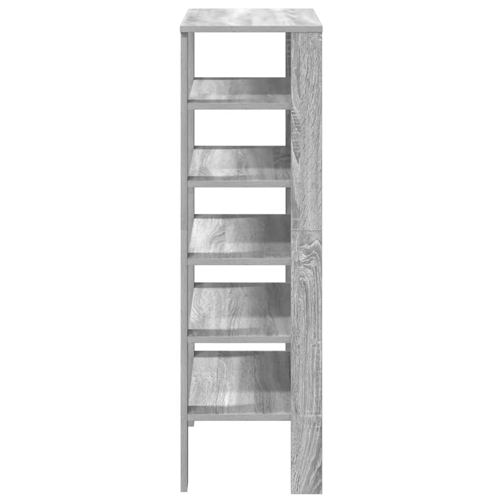 Schoenenrek 61x32x105 cm bewerkt hout grijs sonoma eikenkleurig is nu te koop bij PeponiXL, paradijselijk wonen!