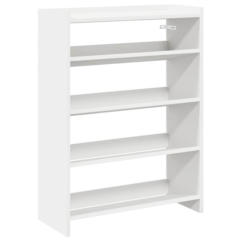 Schoenenrek 60x25x81 cm bewerkt hout wit is nu te koop bij PeponiXL, paradijselijk wonen!