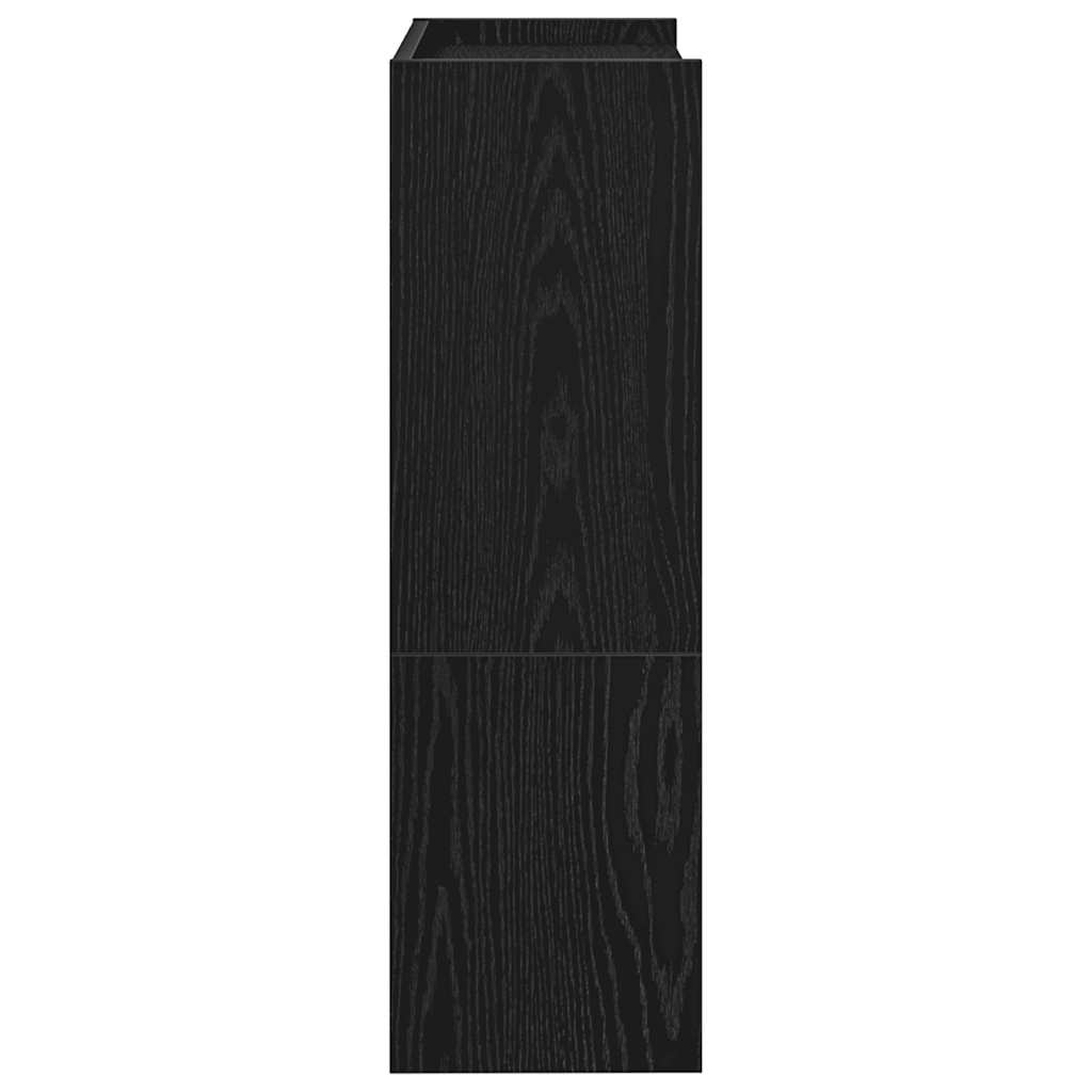 Schoenenrek 60x25x81 cm bewerkt hout zwart is nu te koop bij PeponiXL, paradijselijk wonen!