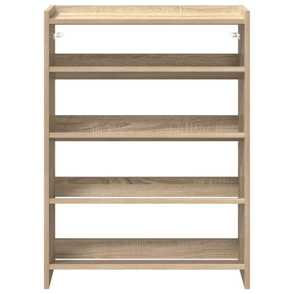 Schoenenrek 60x25x81 cm bewerkt hout sonoma eikenkleurig is nu te koop bij PeponiXL, paradijselijk wonen!