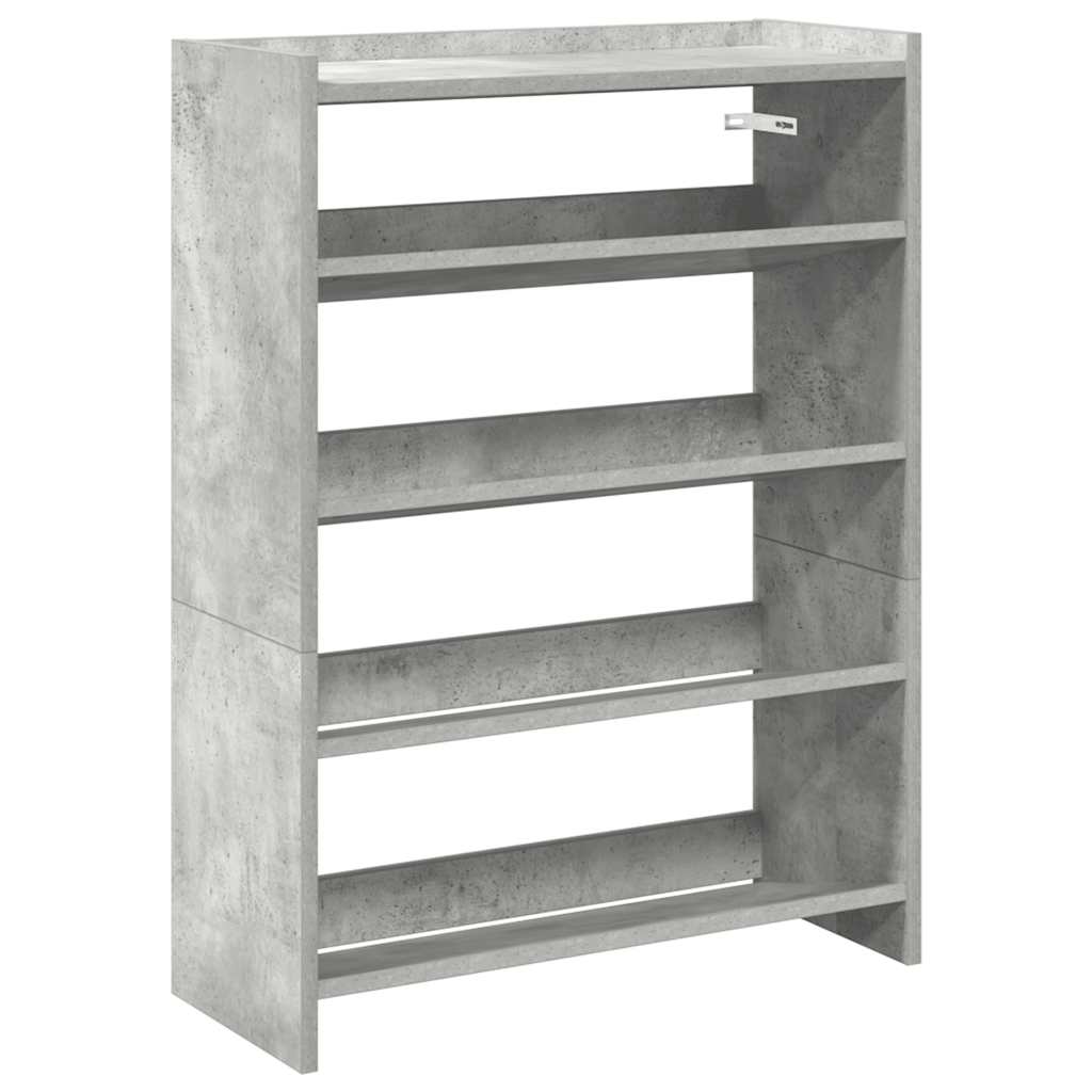 Schoenenrek 60x25x81 cm bewerkt hout betongrijs is nu te koop bij PeponiXL, paradijselijk wonen!