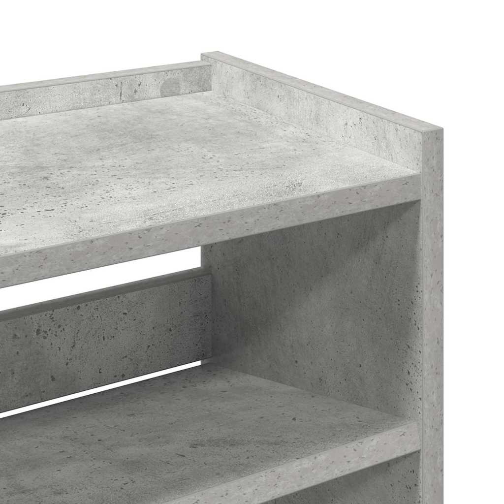 Schoenenrek 60x25x81 cm bewerkt hout betongrijs is nu te koop bij PeponiXL, paradijselijk wonen!