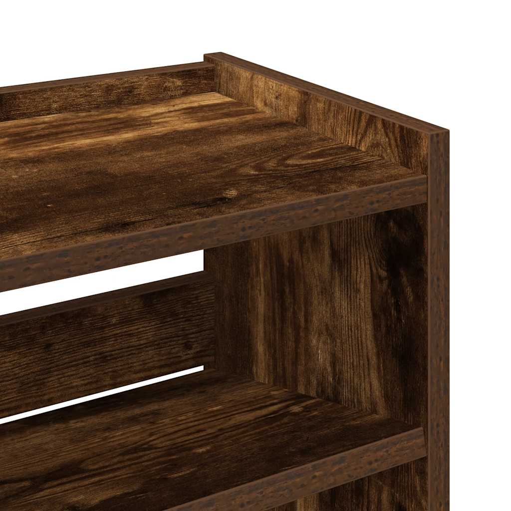 Schoenenrek 60x25x81 cm bewerkt hout gerookt eikenkleurig is nu te koop bij PeponiXL, paradijselijk wonen!