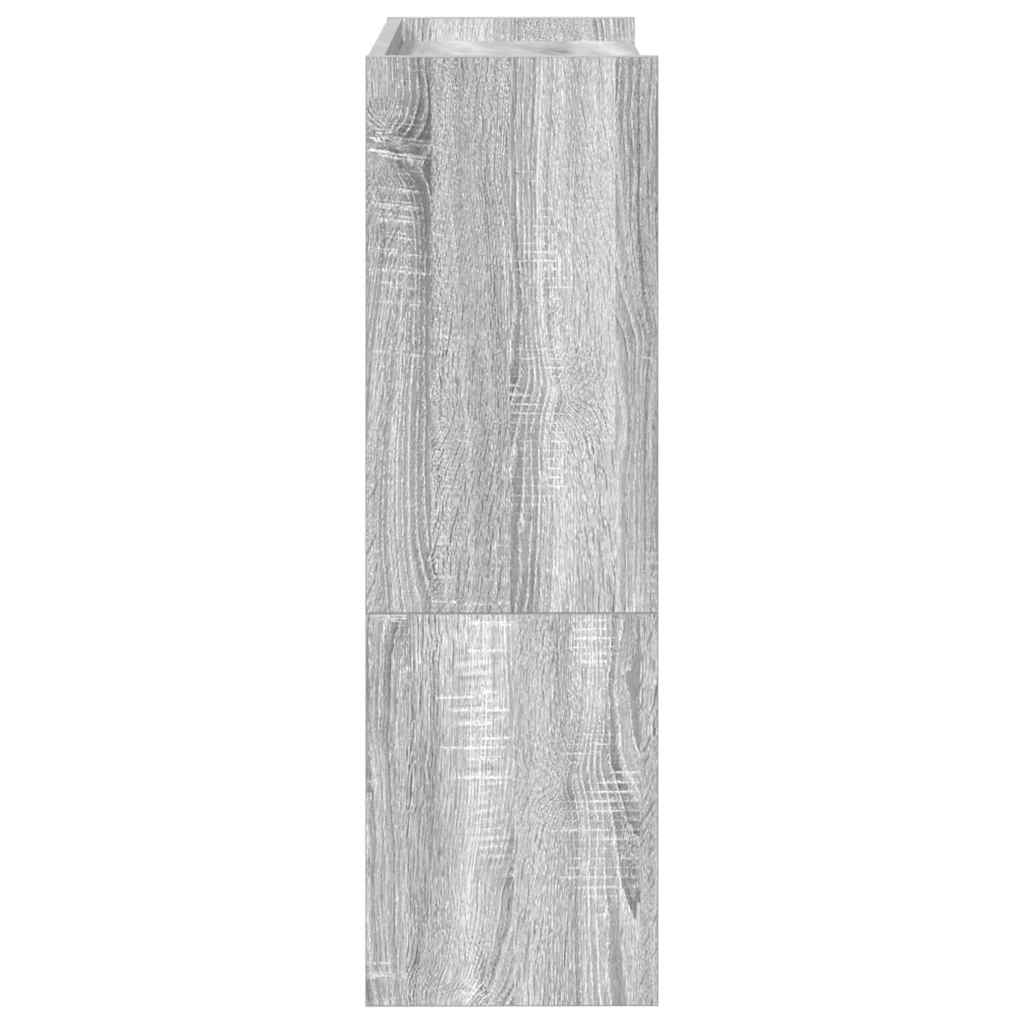 Schoenenrek 60x25x81 cm bewerkt hout grijs sonoma eikenkleurig is nu te koop bij PeponiXL, paradijselijk wonen!