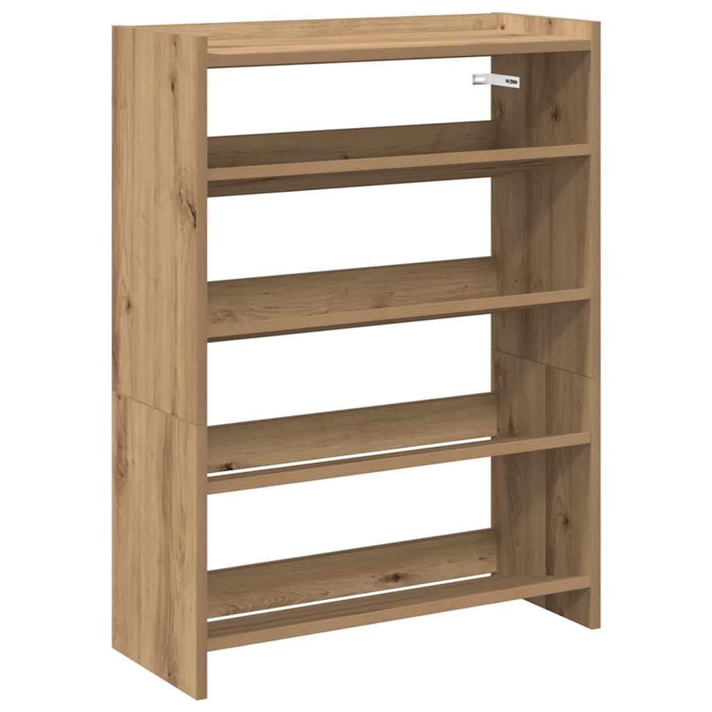 Schoenenrek 60x25x81 cm bewerkt hout artisanaal eikenkleur is nu te koop bij PeponiXL, paradijselijk wonen!