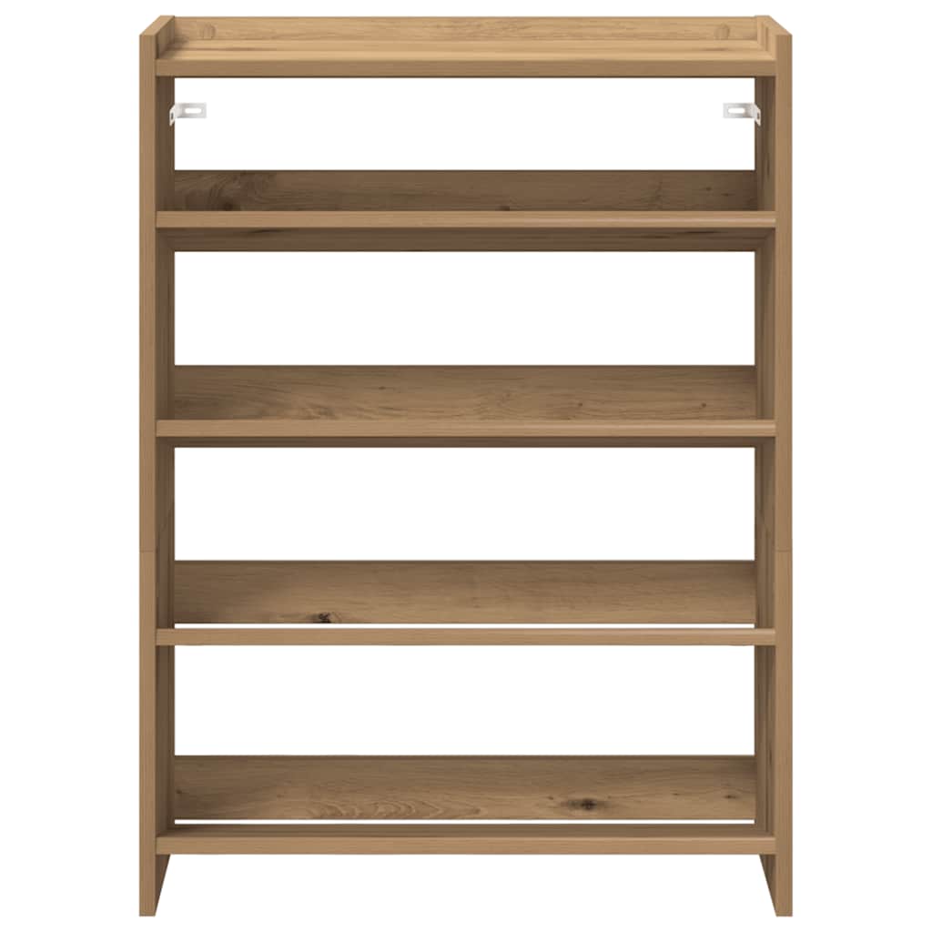 Schoenenrek 60x25x81 cm bewerkt hout artisanaal eikenkleur is nu te koop bij PeponiXL, paradijselijk wonen!