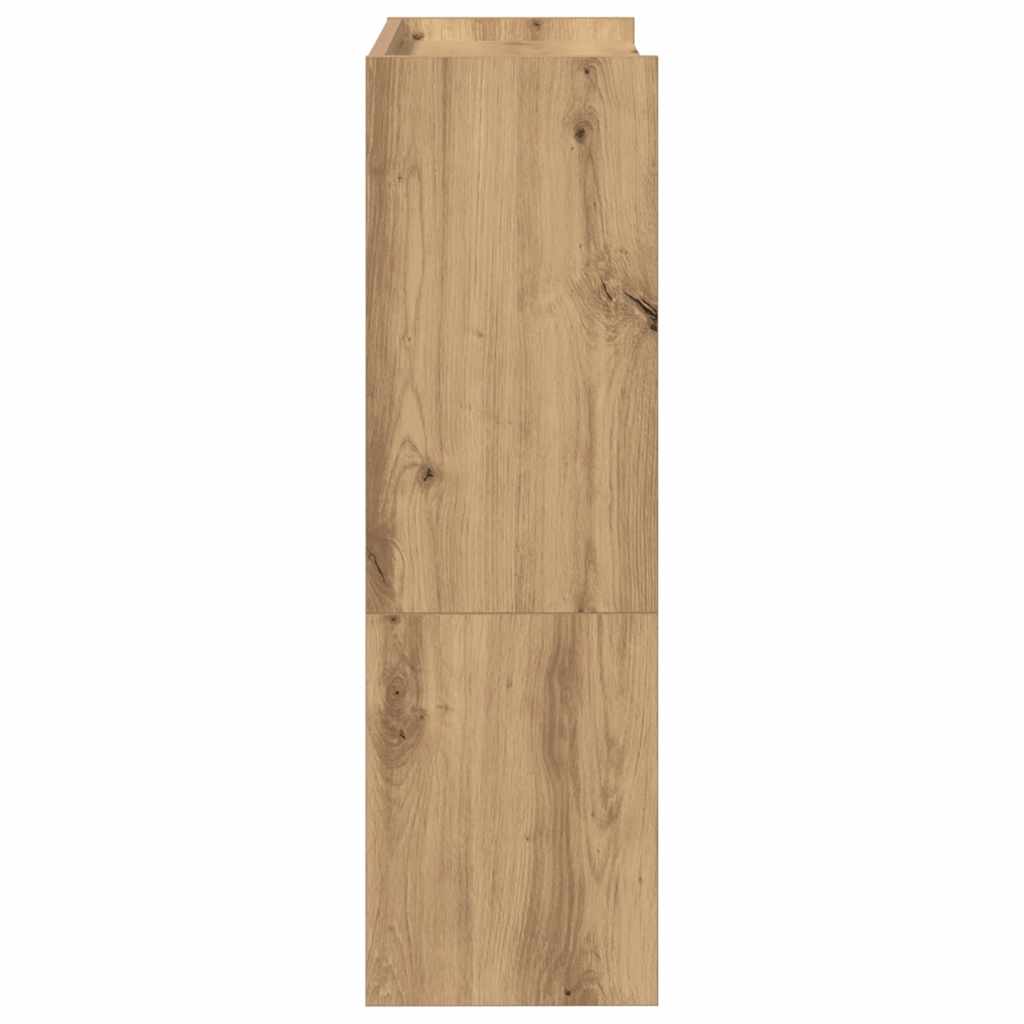 Schoenenrek 60x25x81 cm bewerkt hout artisanaal eikenkleur is nu te koop bij PeponiXL, paradijselijk wonen!