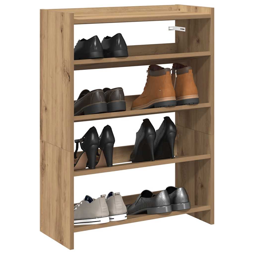 Schoenenrek 60x25x81 cm bewerkt hout artisanaal eikenkleur is nu te koop bij PeponiXL, paradijselijk wonen!