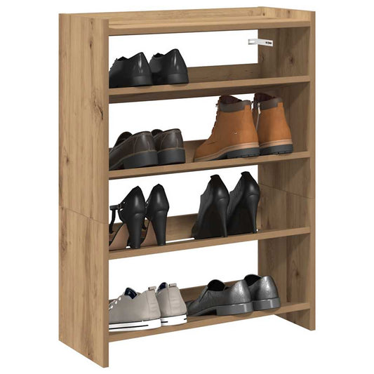 Schoenenrek 60x25x81 cm bewerkt hout artisanaal eikenkleur is nu te koop bij PeponiXL, paradijselijk wonen!