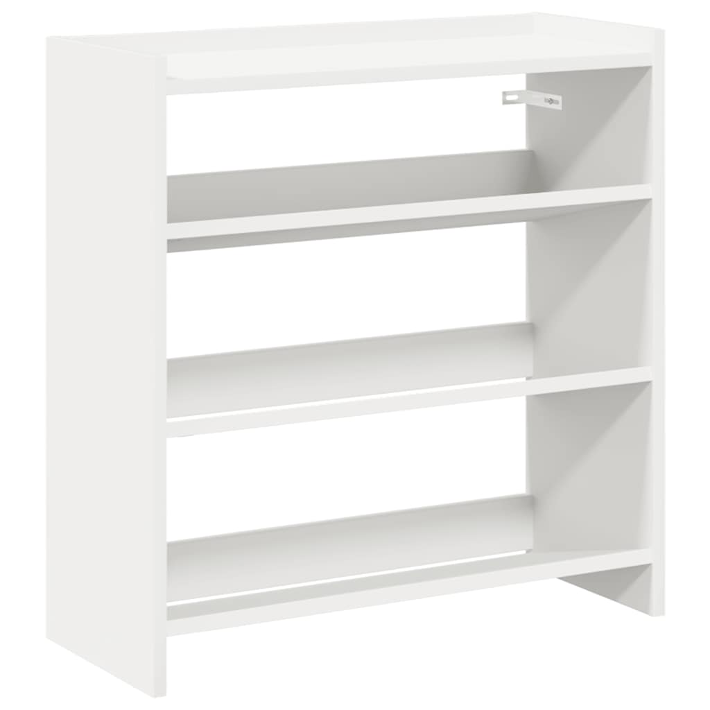 Schoenenrek 60x25x62 cm bewerkt hout wit is nu te koop bij PeponiXL, paradijselijk wonen!