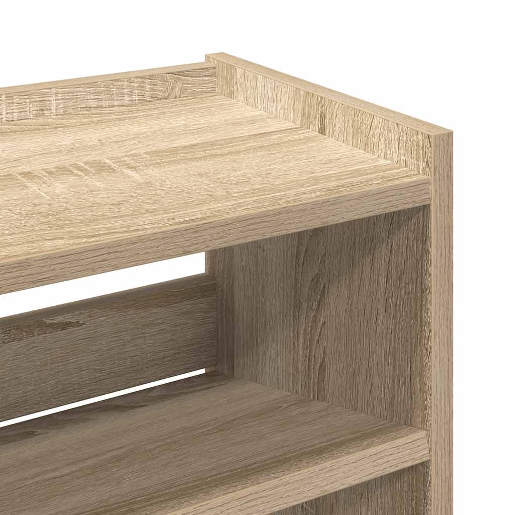 Schoenenrek 60x25x62 cm bewerkt hout sonoma eikenkleurig is nu te koop bij PeponiXL, paradijselijk wonen!