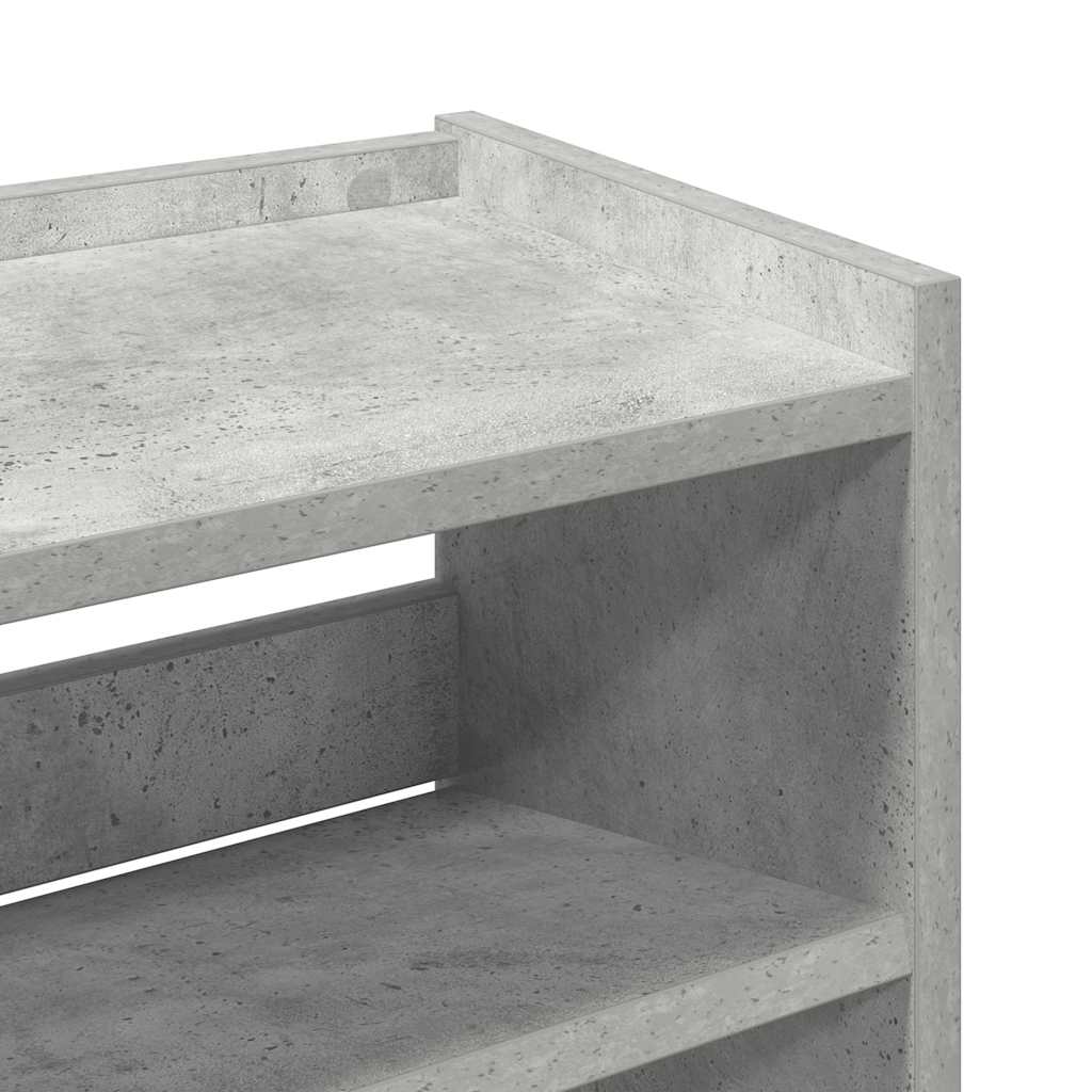 Schoenenrek 60x25x62 cm bewerkt hout betongrijs is nu te koop bij PeponiXL, paradijselijk wonen!