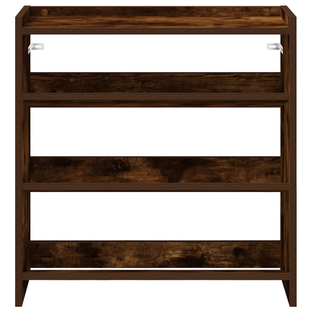 Schoenenrek 60x25x62 cm bewerkt hout gerookt eikenkleurig is nu te koop bij PeponiXL, paradijselijk wonen!