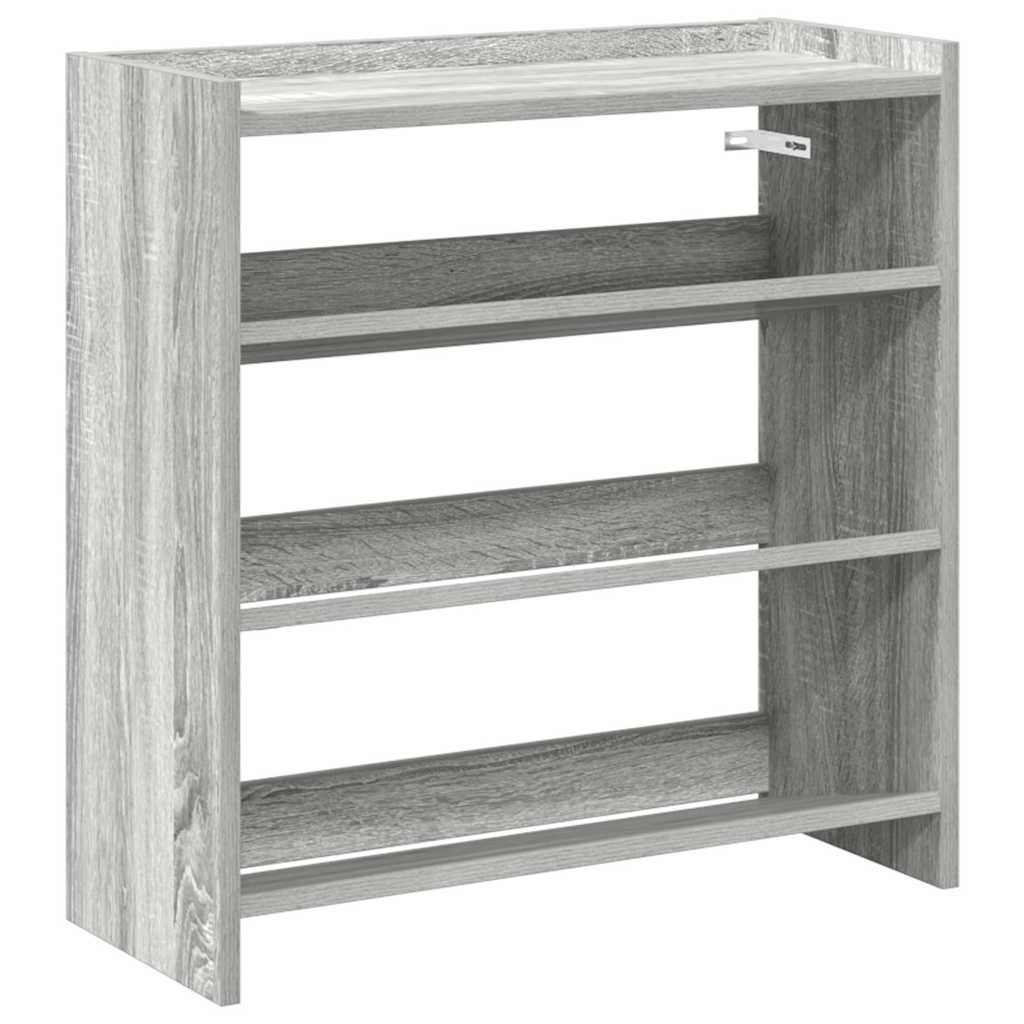 Schoenenrek 60x25x62 cm bewerkt hout grijs sonoma eikenkleurig is nu te koop bij PeponiXL, paradijselijk wonen!