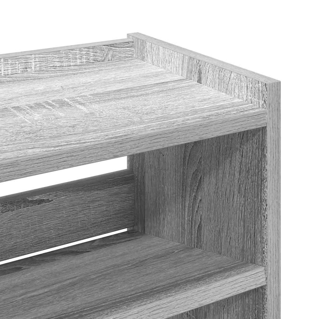 Schoenenrek 60x25x62 cm bewerkt hout grijs sonoma eikenkleurig is nu te koop bij PeponiXL, paradijselijk wonen!
