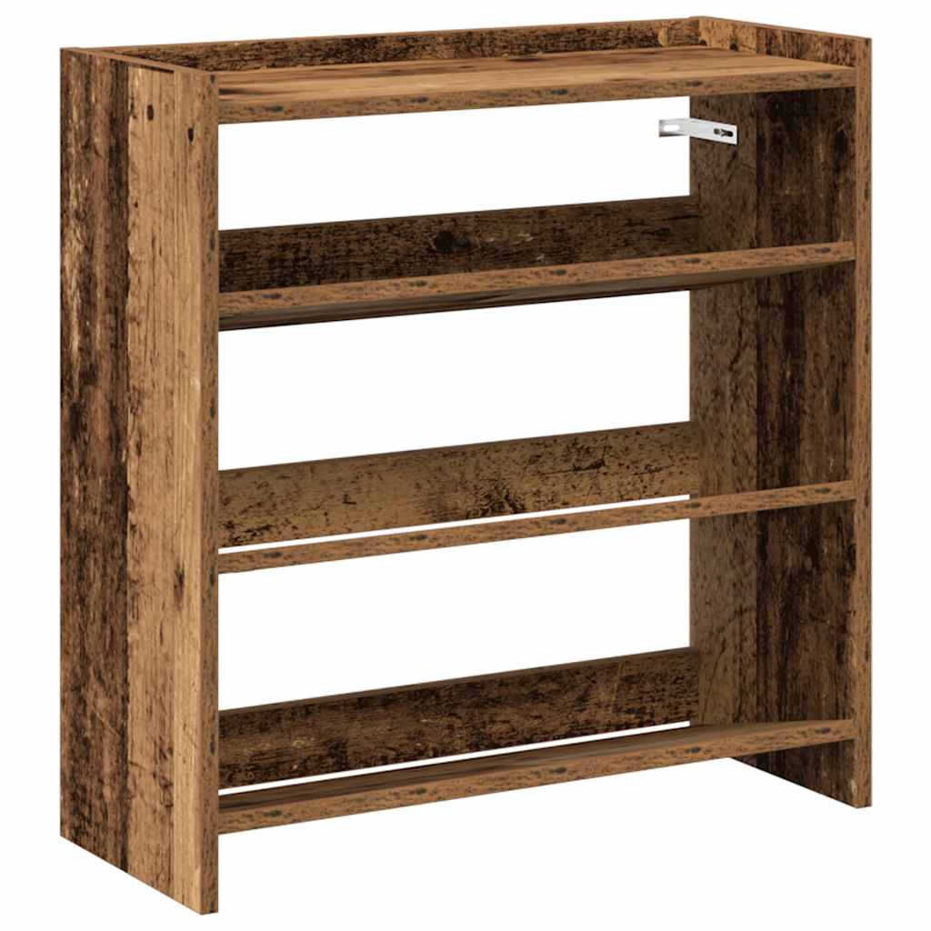 Schoenenrek 60x25x62 cm bewerkt hout oud houtkleurig is nu te koop bij PeponiXL, paradijselijk wonen!