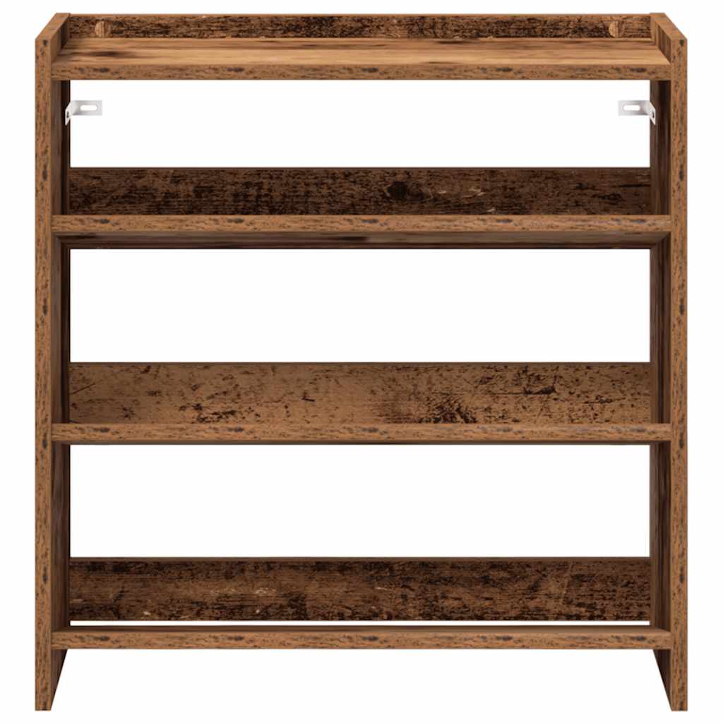 Schoenenrek 60x25x62 cm bewerkt hout oud houtkleurig is nu te koop bij PeponiXL, paradijselijk wonen!
