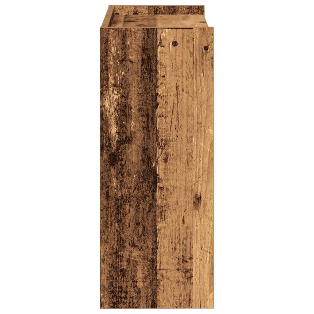 Schoenenrek 60x25x62 cm bewerkt hout oud houtkleurig is nu te koop bij PeponiXL, paradijselijk wonen!