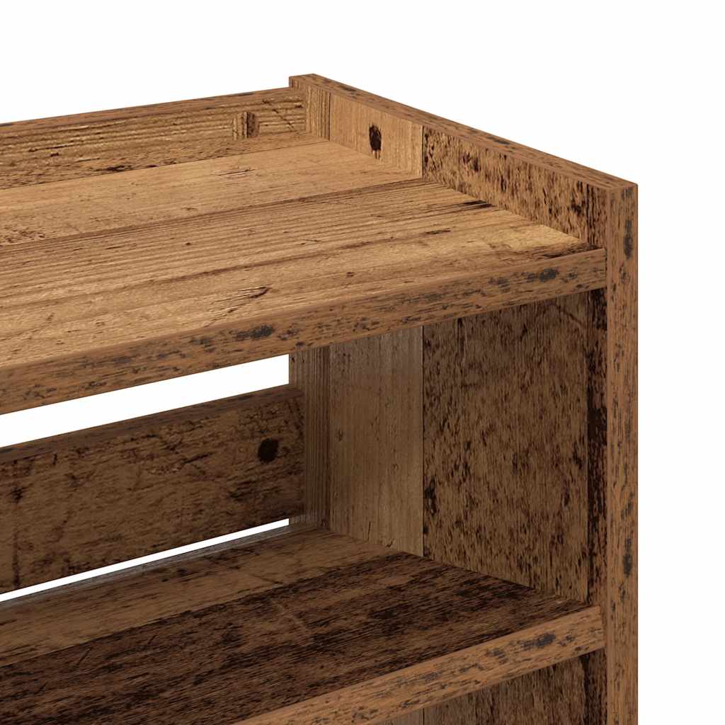 Schoenenrek 60x25x62 cm bewerkt hout oud houtkleurig is nu te koop bij PeponiXL, paradijselijk wonen!