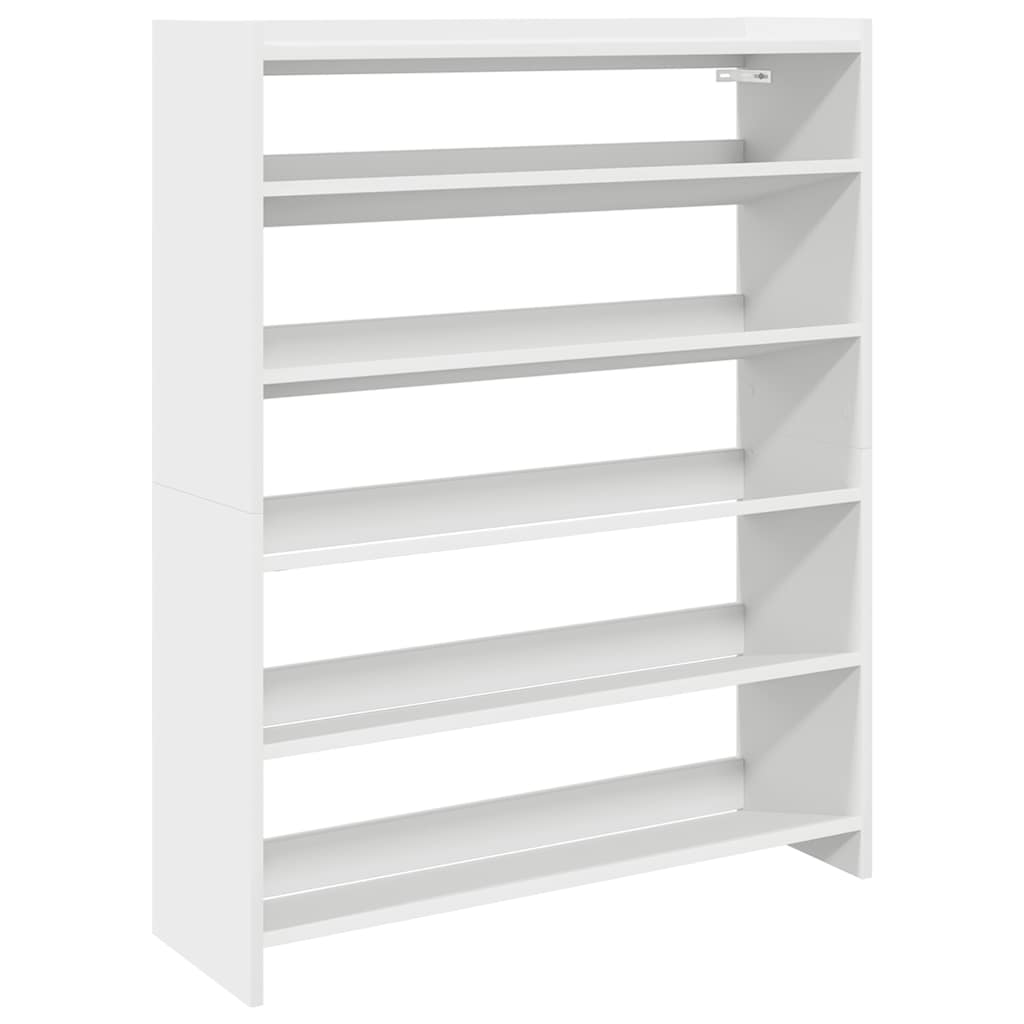 Schoenenrek 80x25x100 cm bewerkt hout wit is nu te koop bij PeponiXL, paradijselijk wonen!