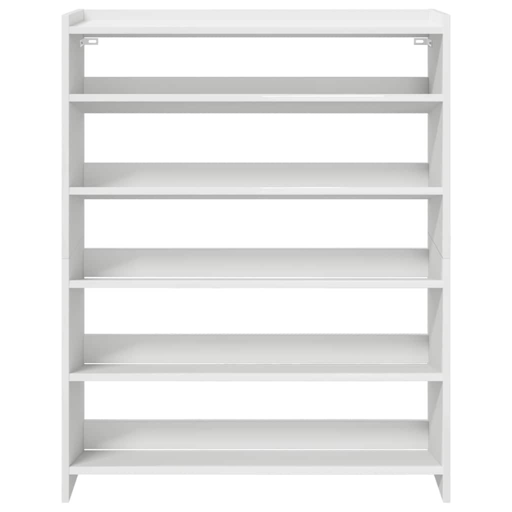 Schoenenrek 80x25x100 cm bewerkt hout wit is nu te koop bij PeponiXL, paradijselijk wonen!