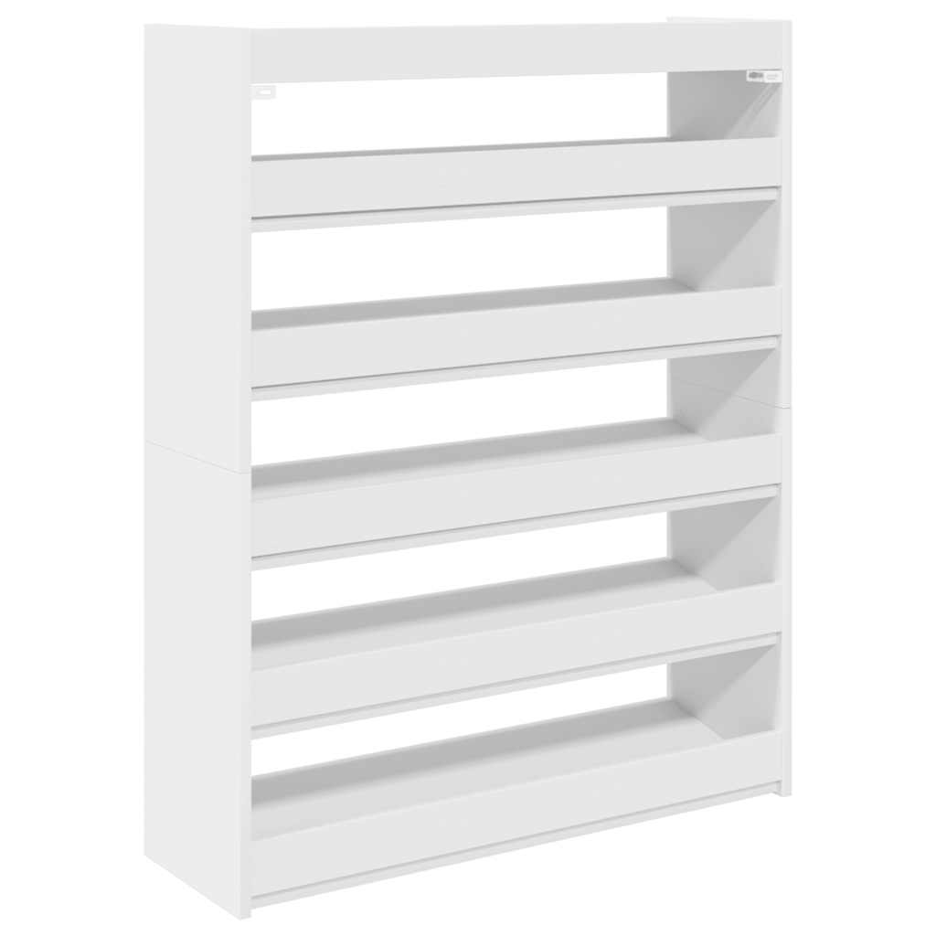 Schoenenrek 80x25x100 cm bewerkt hout wit is nu te koop bij PeponiXL, paradijselijk wonen!