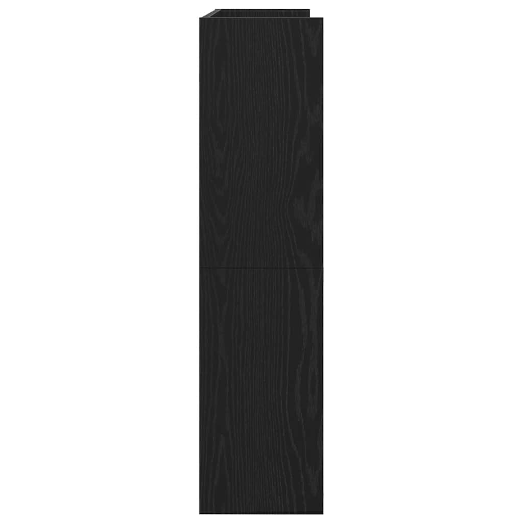 Schoenenrek 80x25x100 cm bewerkt hout zwart is nu te koop bij PeponiXL, paradijselijk wonen!