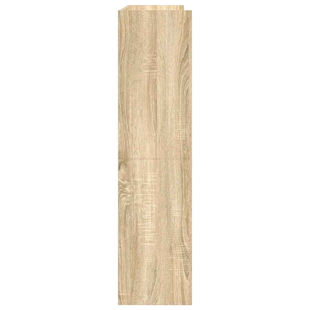 Schoenenrek 80x25x100 cm bewerkt hout sonoma eikenkleurig is nu te koop bij PeponiXL, paradijselijk wonen!
