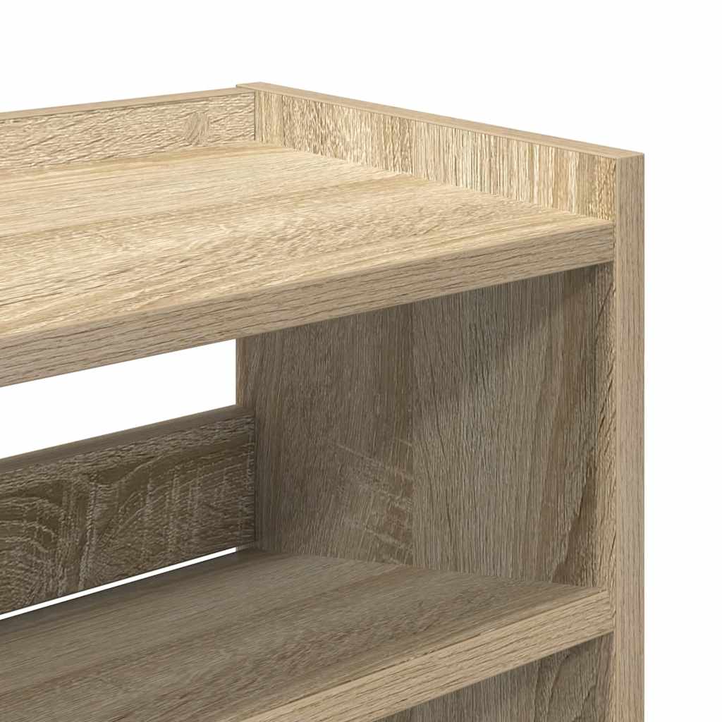 Schoenenrek 80x25x100 cm bewerkt hout sonoma eikenkleurig is nu te koop bij PeponiXL, paradijselijk wonen!