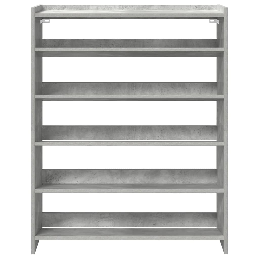 Schoenenkast 80x25x100 cm bewerkt hout betongrijs is nu te koop bij PeponiXL, paradijselijk wonen!