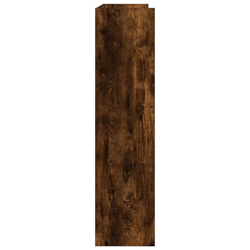 Schoenenrek 80x25x100 cm bewerkt hout gerookt eikenkleurig is nu te koop bij PeponiXL, paradijselijk wonen!