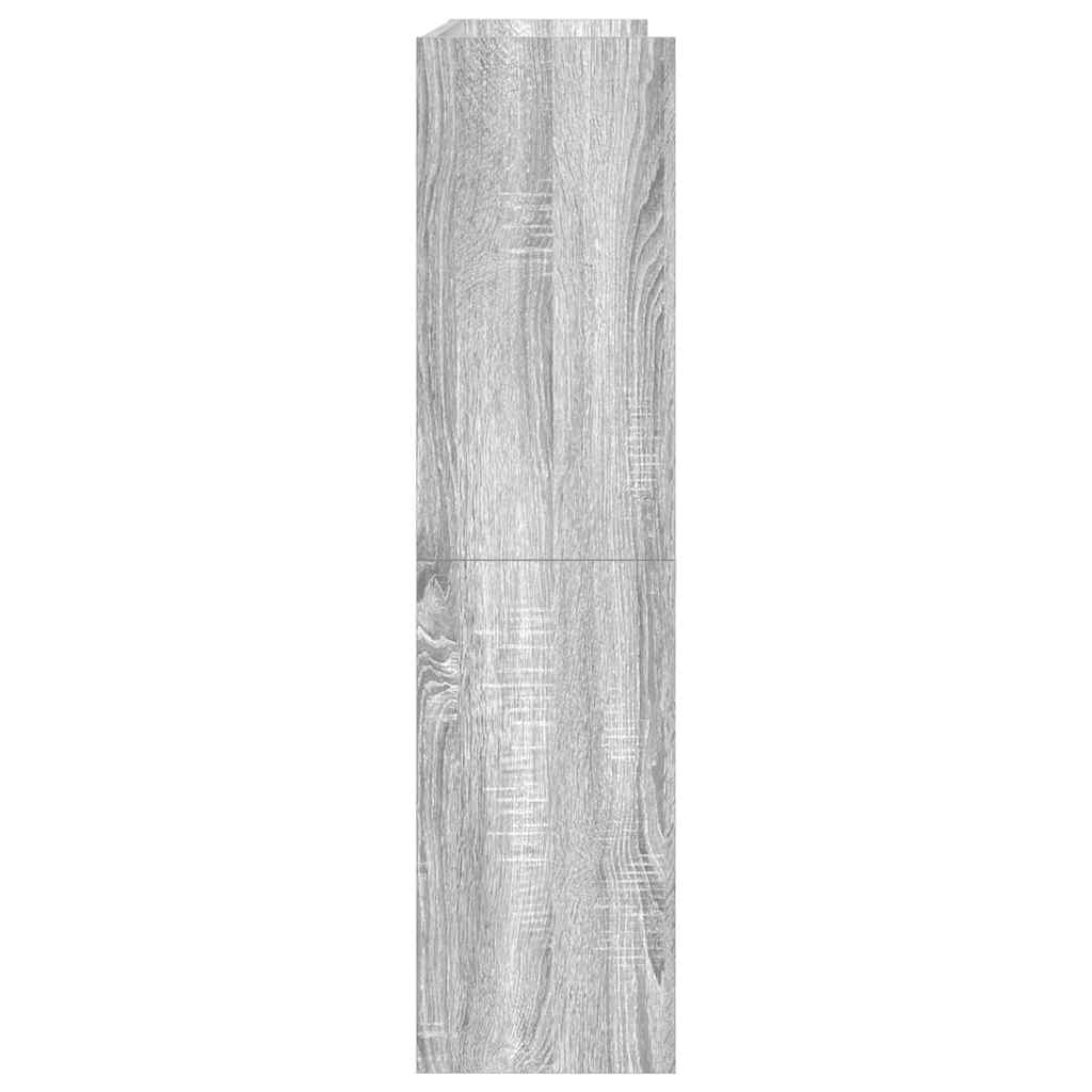 Schoenenrek 80x25x100 cm bewerkt hout grijs sonoma eikenkleurig is nu te koop bij PeponiXL, paradijselijk wonen!
