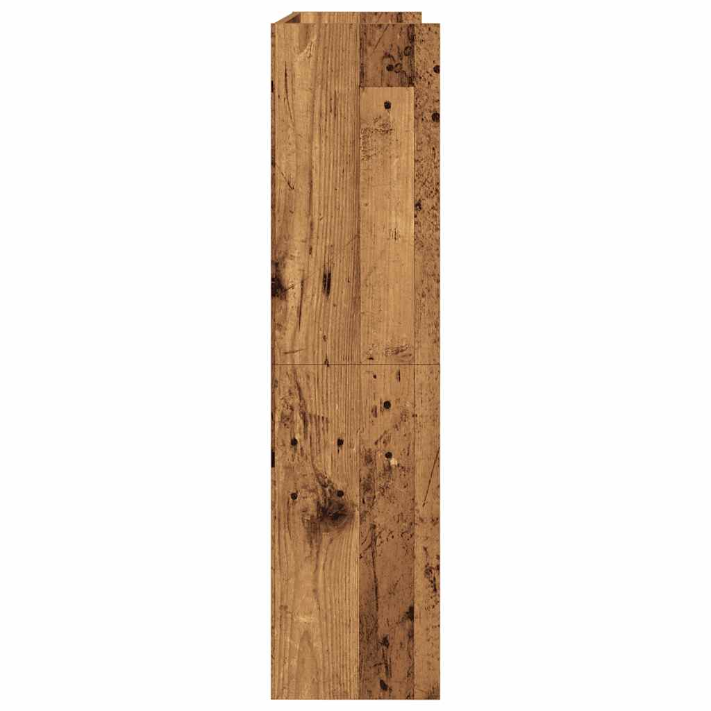 Schoenenrek 80x25x100 cm bewerkt hout oud houtkleurig is nu te koop bij PeponiXL, paradijselijk wonen!