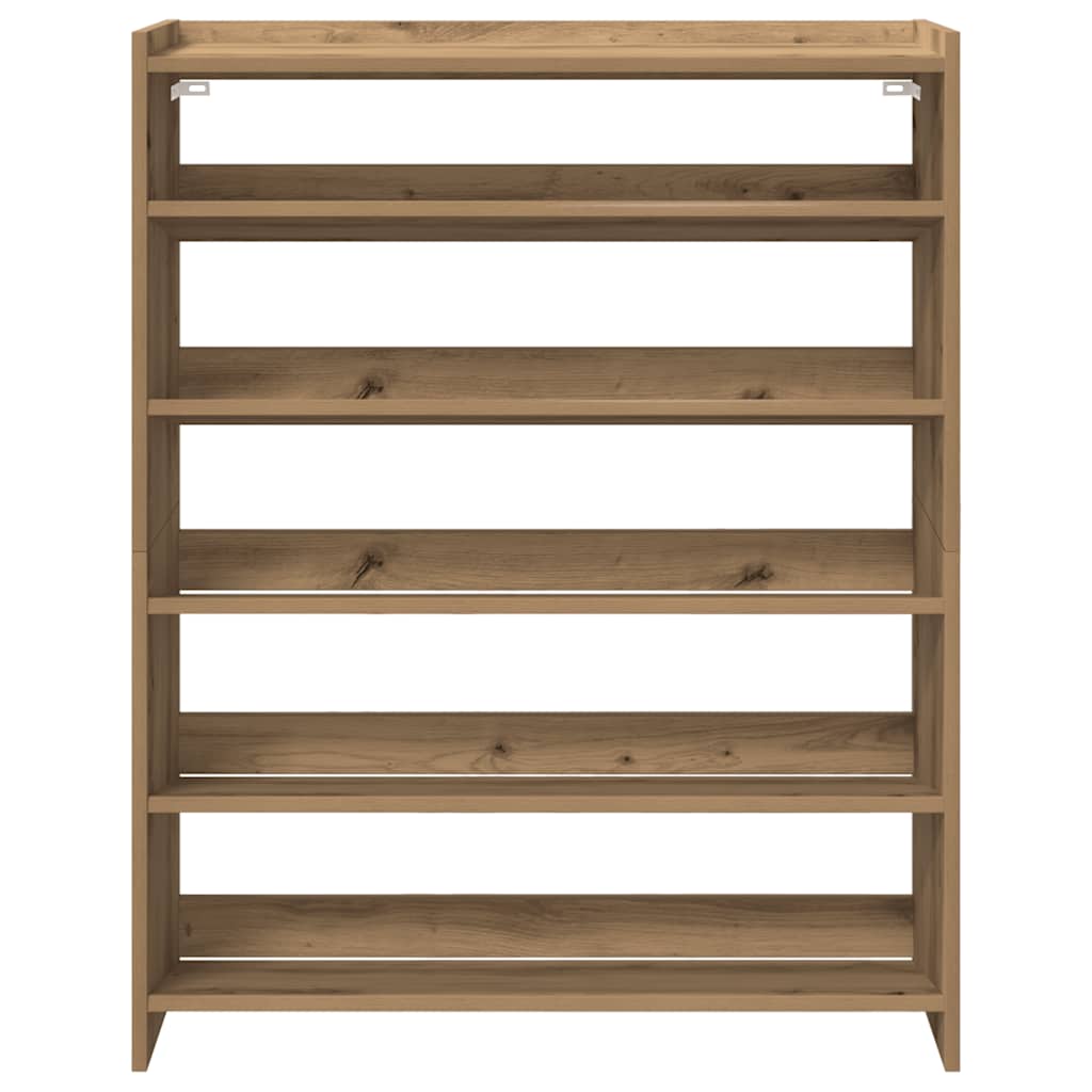 Schoenenrek 80x25x100 cm bewerkt hout artisanaal eikenkleur is nu te koop bij PeponiXL, paradijselijk wonen!