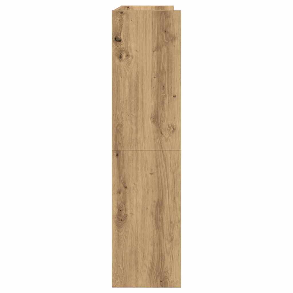 Schoenenrek 80x25x100 cm bewerkt hout artisanaal eikenkleur is nu te koop bij PeponiXL, paradijselijk wonen!