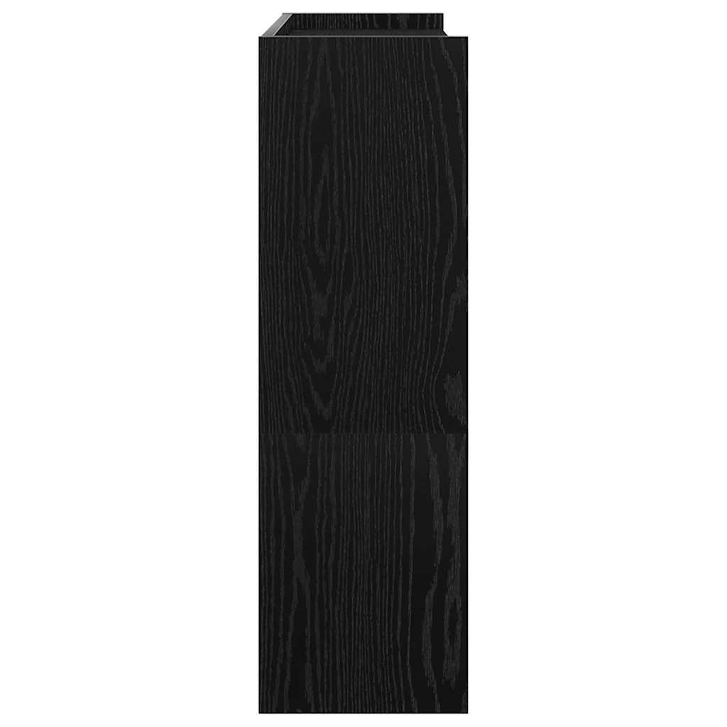 Schoenenrek 80x25x81 cm bewerkt hout zwart is nu te koop bij PeponiXL, paradijselijk wonen!