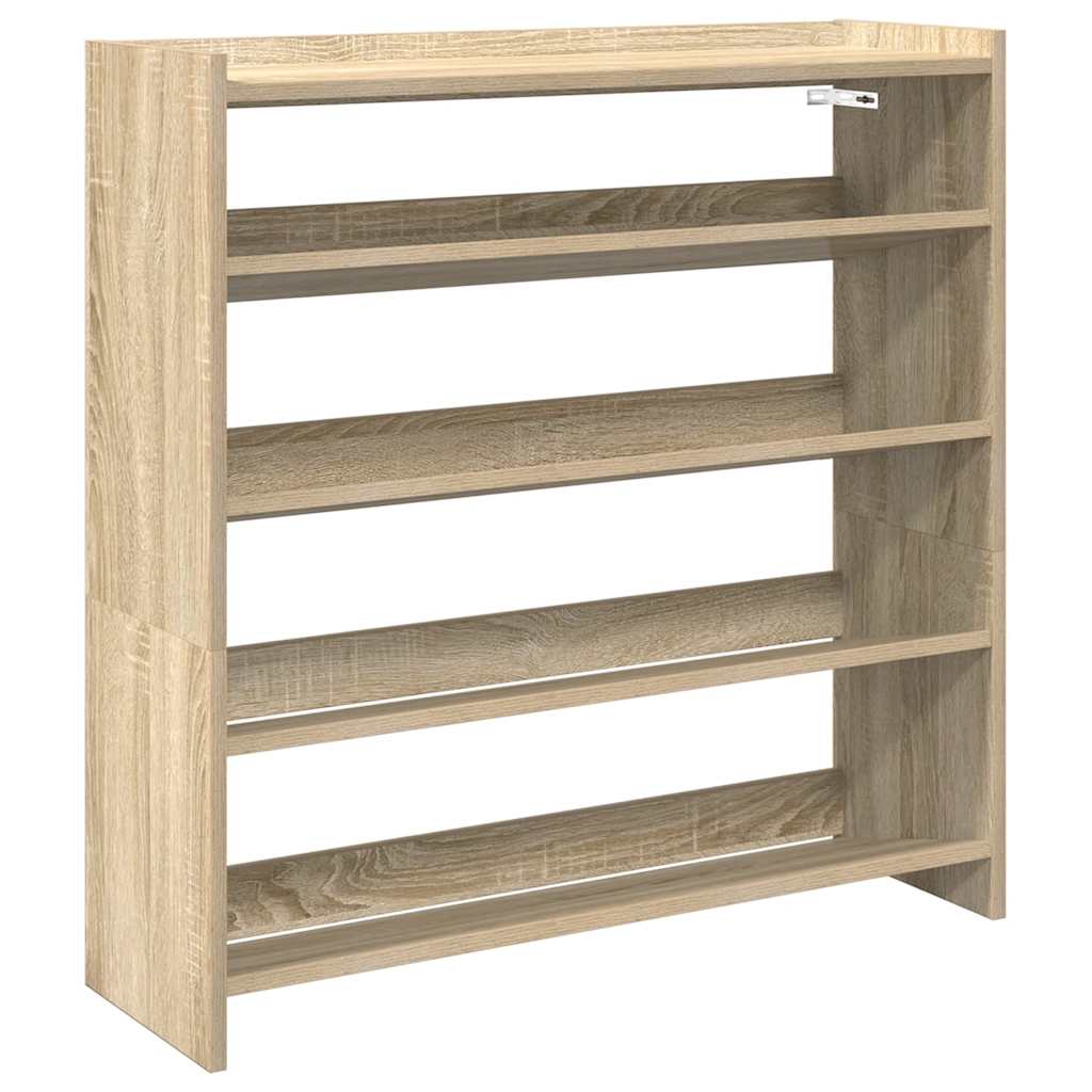 Schoenenrek 80x25x81 cm bewerkt hout sonoma eikenkleurig is nu te koop bij PeponiXL, paradijselijk wonen!