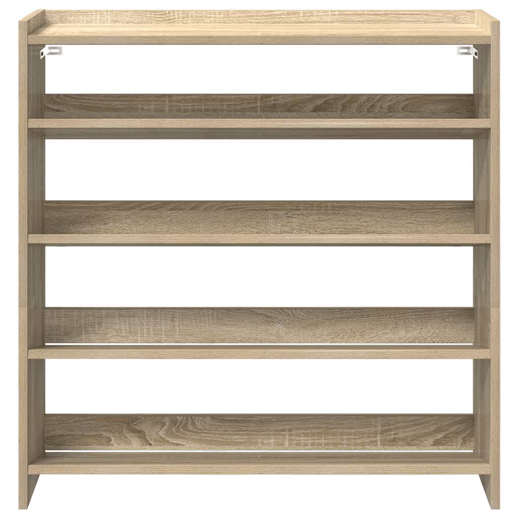 Schoenenrek 80x25x81 cm bewerkt hout sonoma eikenkleurig is nu te koop bij PeponiXL, paradijselijk wonen!