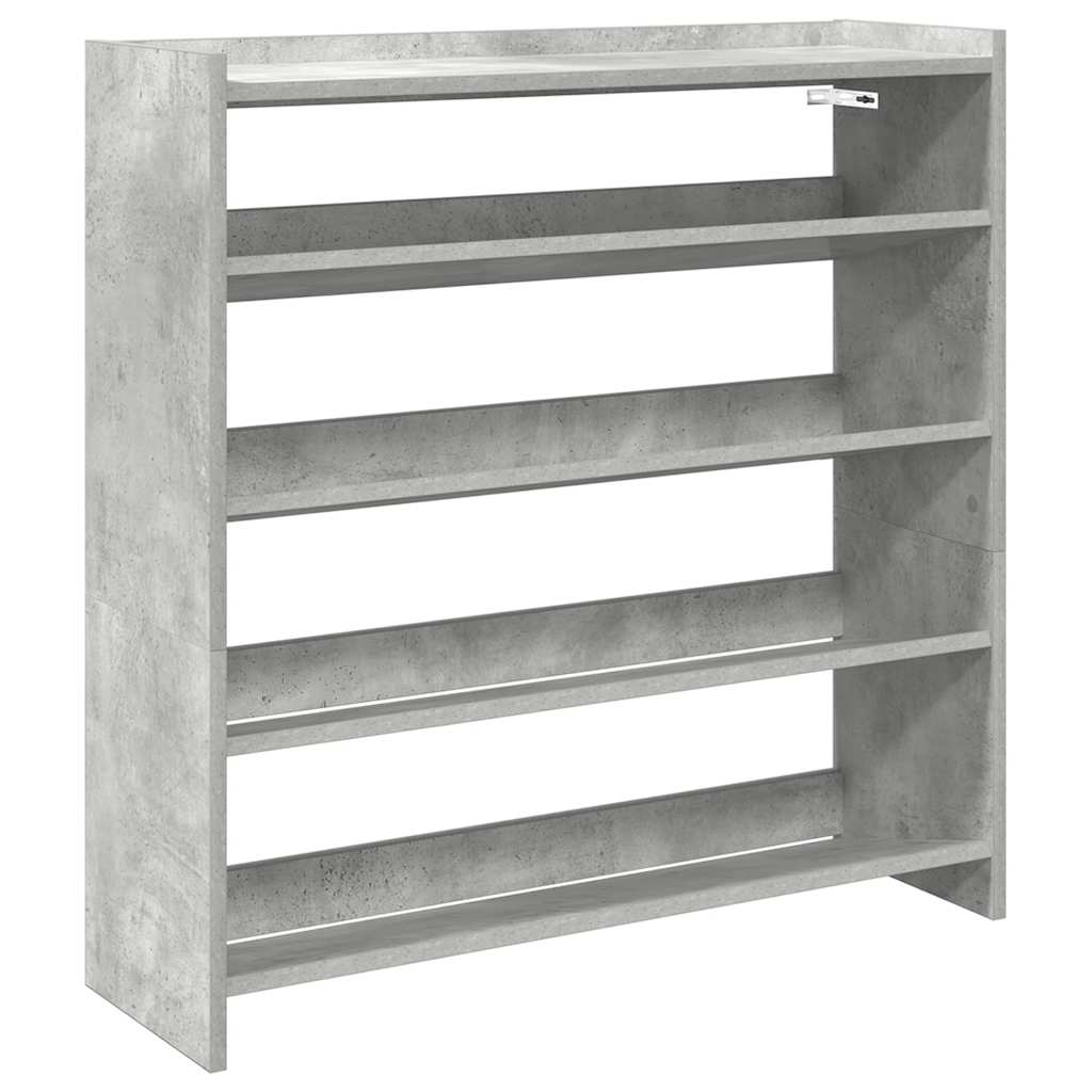 Schoenenrek 80x25x81 cm bewerkt hout betongrijs is nu te koop bij PeponiXL, paradijselijk wonen!