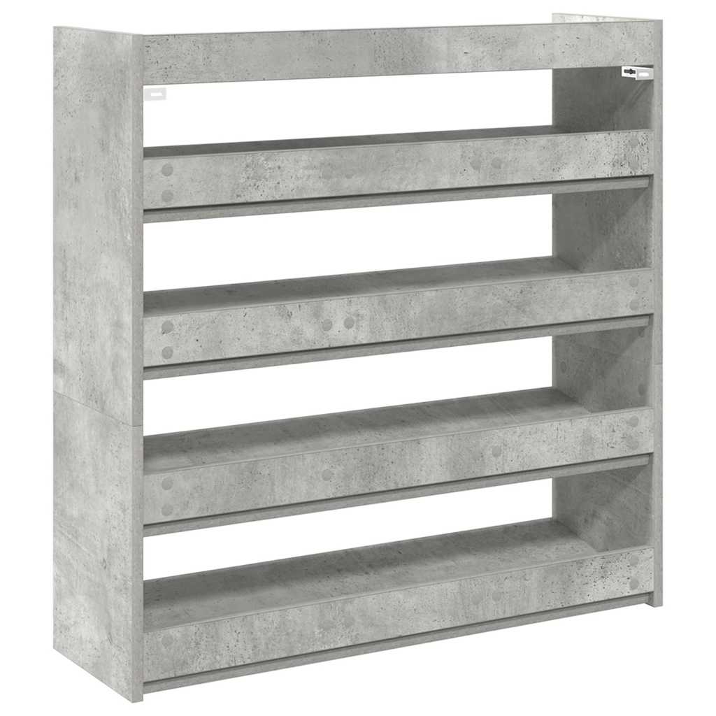 Schoenenrek 80x25x81 cm bewerkt hout betongrijs is nu te koop bij PeponiXL, paradijselijk wonen!