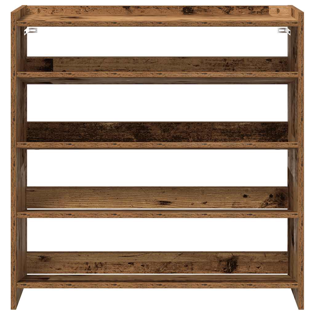 Schoenenrek 80x25x81 cm bewerkt hout bruin eikenkleur is nu te koop bij PeponiXL, paradijselijk wonen!