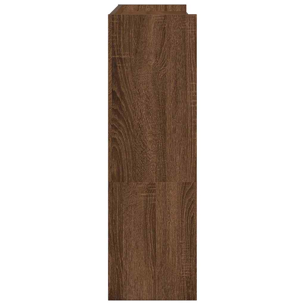 Schoenenrek 80x25x81 cm bewerkt hout bruin eikenkleur is nu te koop bij PeponiXL, paradijselijk wonen!