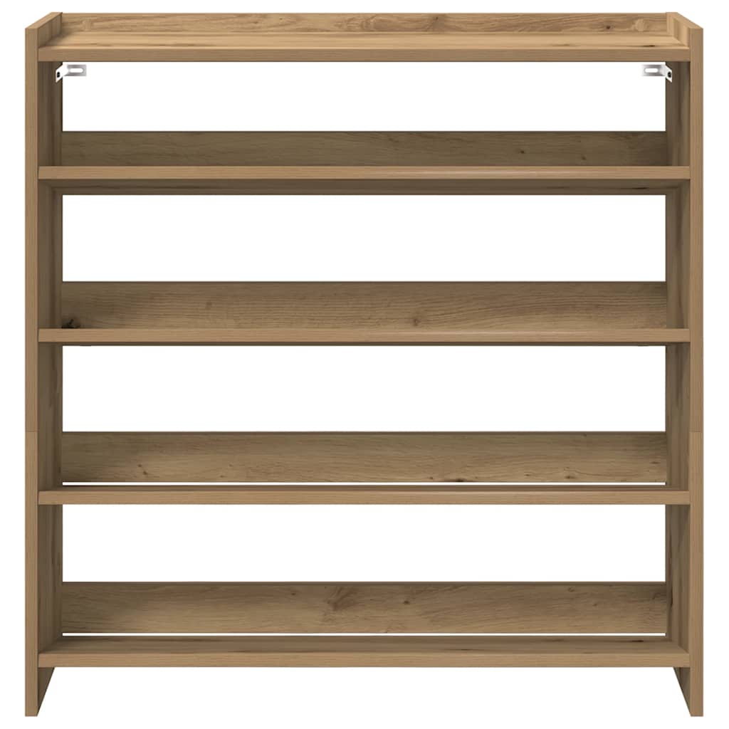 Schoenenrek 80x25x81 cm bewerkt hout artisanaal eikenkleur is nu te koop bij PeponiXL, paradijselijk wonen!