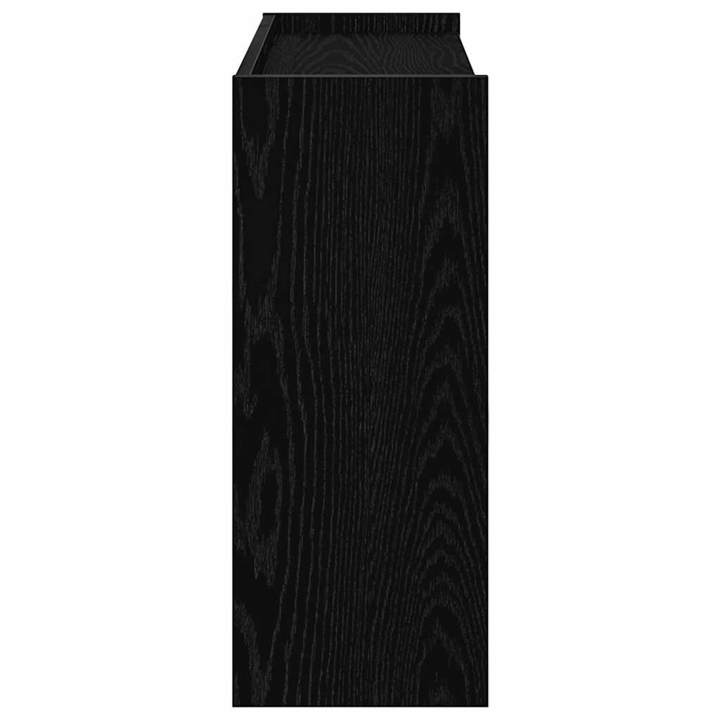 Schoenenrek 80x25x62 cm bewerkt hout zwart is nu te koop bij PeponiXL, paradijselijk wonen!