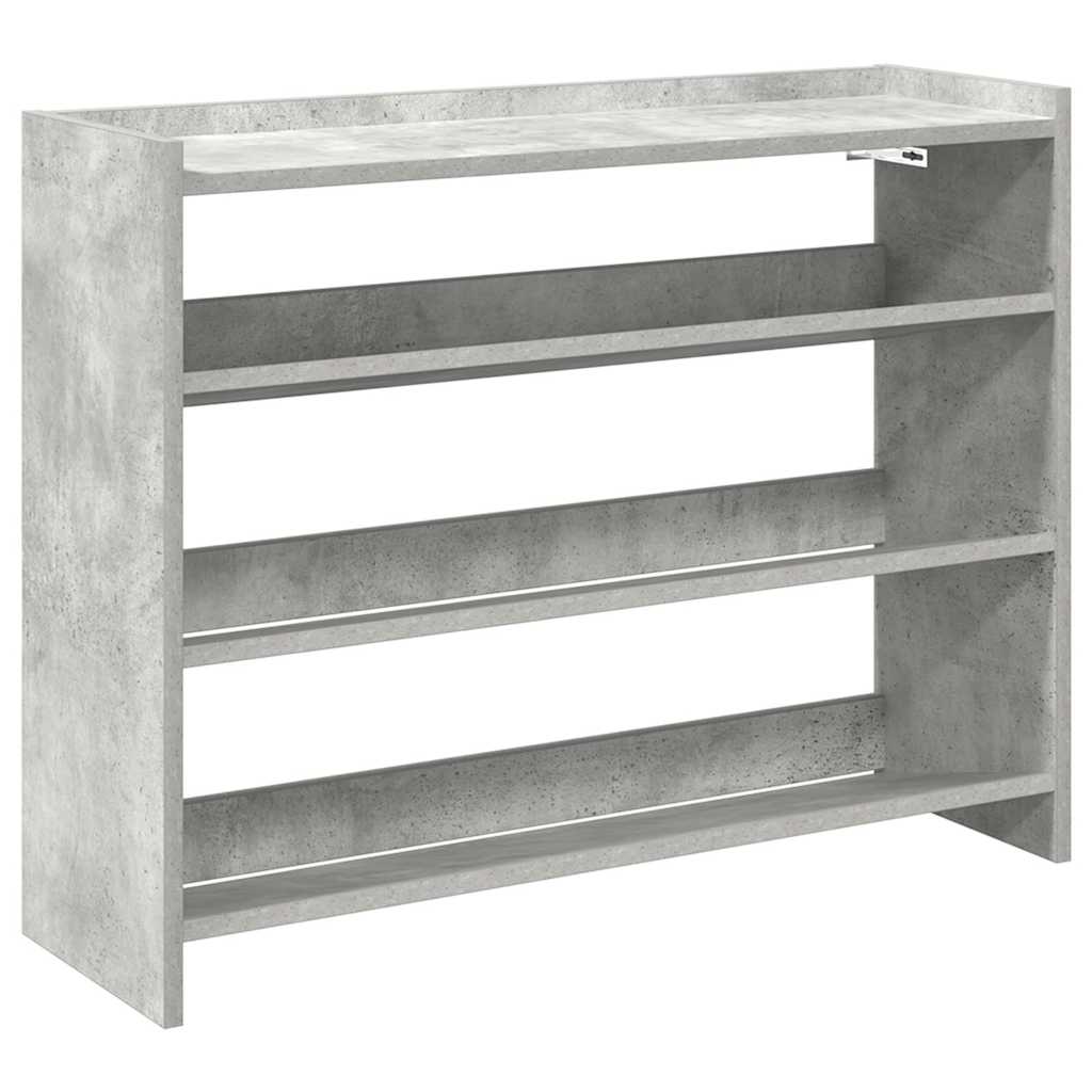 Schoenenrek 80x25x62 cm bewerkt hout betongrijs is nu te koop bij PeponiXL, paradijselijk wonen!